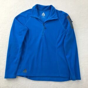 Eddie Bauer First Ascent Fleece Jacket Pullover Women's M Blue 1/4 Zip Sweater
